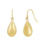 Brilliance Fine Jewelry 10K Yellow Gold Hollow Teardrop Dangle Earrings