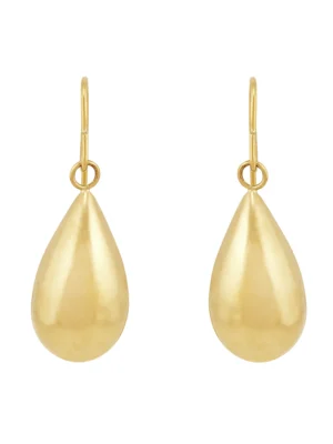 Brilliance Fine Jewelry 10K Yellow Gold Hollow Teardrop Dangle Earrings