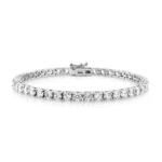 Cate & Chloe Kaylee 18k White Gold Plated Silver Tennis Bracelet with CZ Crystals