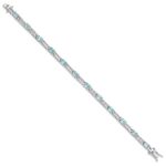 Primal Silver Sterling Silver Rhodium-plated Blue Topaz Bracelet